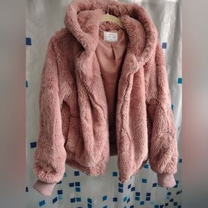 Urban Heritage Pink Faux Fur Jacket